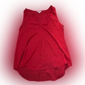 Candie's Red V-Neck Sleeveless Blouse